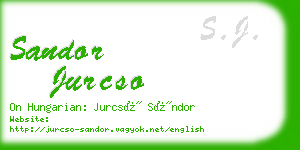 sandor jurcso business card